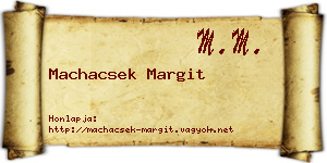 Machacsek Margit névjegykártya