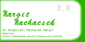 margit machacsek business card